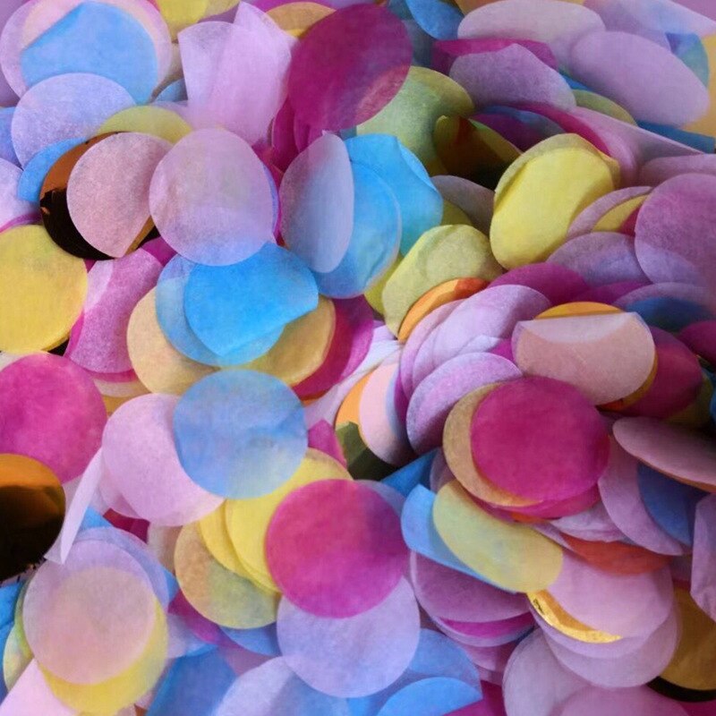 10g/pack 2.5cm Round Tissue Paper Confetti Mix Color For Birthday Party Wedding Decoration Clear Bubble Balloons Filler Confetti: 20