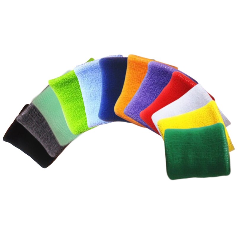 1PCS Colorful Cotton Unisex Sport Sweatband Wristband Wrist Protector Running Badminton Basketball Brace Terry Cloth Sweat Band