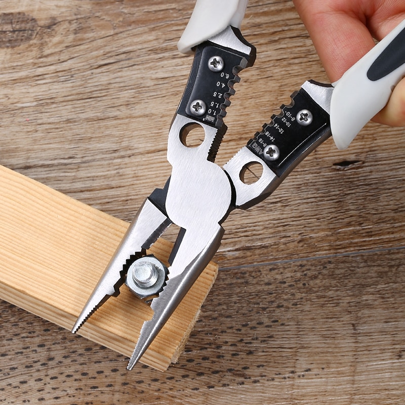 6 " 7 " 8 " multifunctionele tang met lange neus, hoge hardheid roestvrij staal, punttang