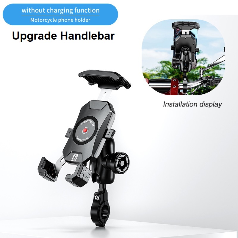 15-17mm Motorcycle Fork Stem Phone Mount Quick Grip XL Holder for Samsung Galaxy Note 10 (sku 52009)