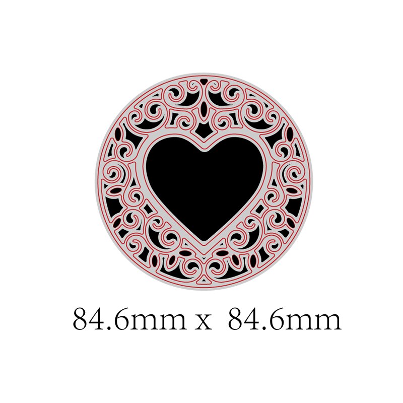 Cat Love Heart Decoration Metal Cutting Die Stencil for DIY Scrapbooking album Embossing DIY Paper Cards Craft