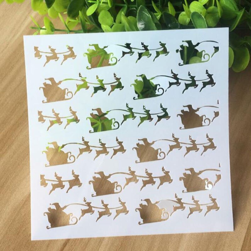 Stencil Deer DIY Christmas Old Man Layering Stencils For Wall Painting Scrapbooking Stamping Album Decorative Embossing Template