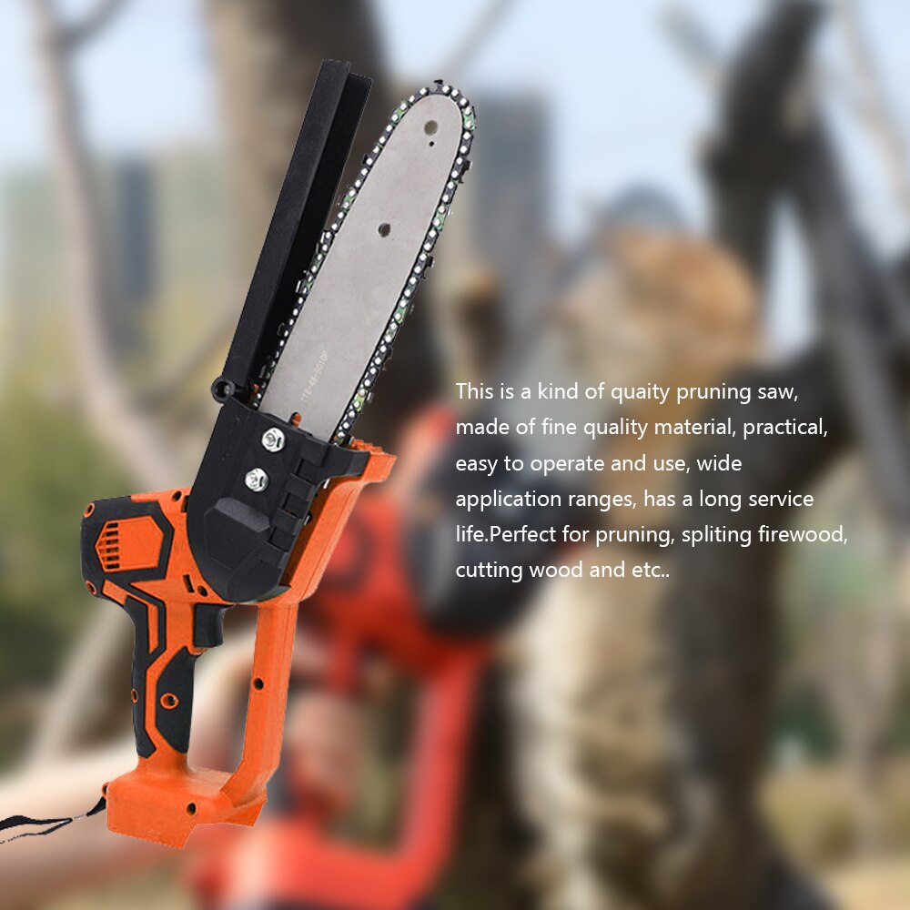 Portable 8inch Guide Plate Electric Chain Saw Pruning Saw Small Wood Spliting Chainsaw One-handed Woodworking Tool for Garden