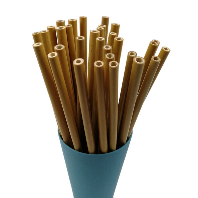 10 Pz/set di Bambù Cannucce Eco-Friendly Partito Da Cucina + Pennello Pulito Utile Strumento Da Cucina Articoli Per La Casa Cucina Sala Bar