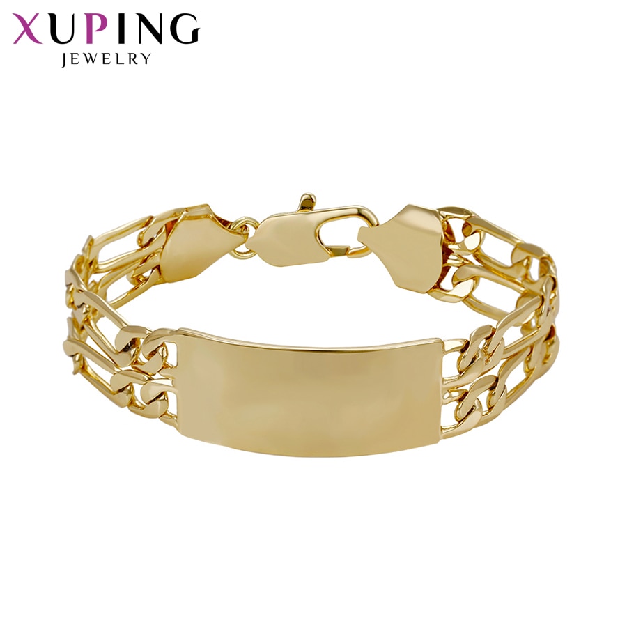 Xuping Simple Bracelets Light Yellow Gold Color Plated Popular Bracelets Jewelry for Women S70-74820
