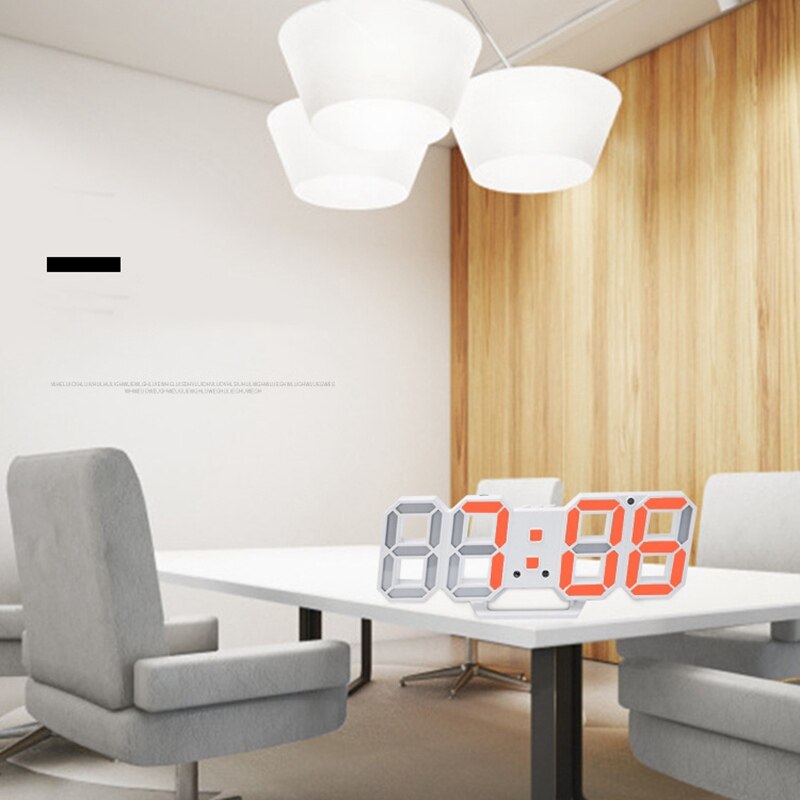 Led 3d vækkeur digital snooze bord ur vågne lys elektronisk usb lade ur natlampe hjem dekoration kontor bord