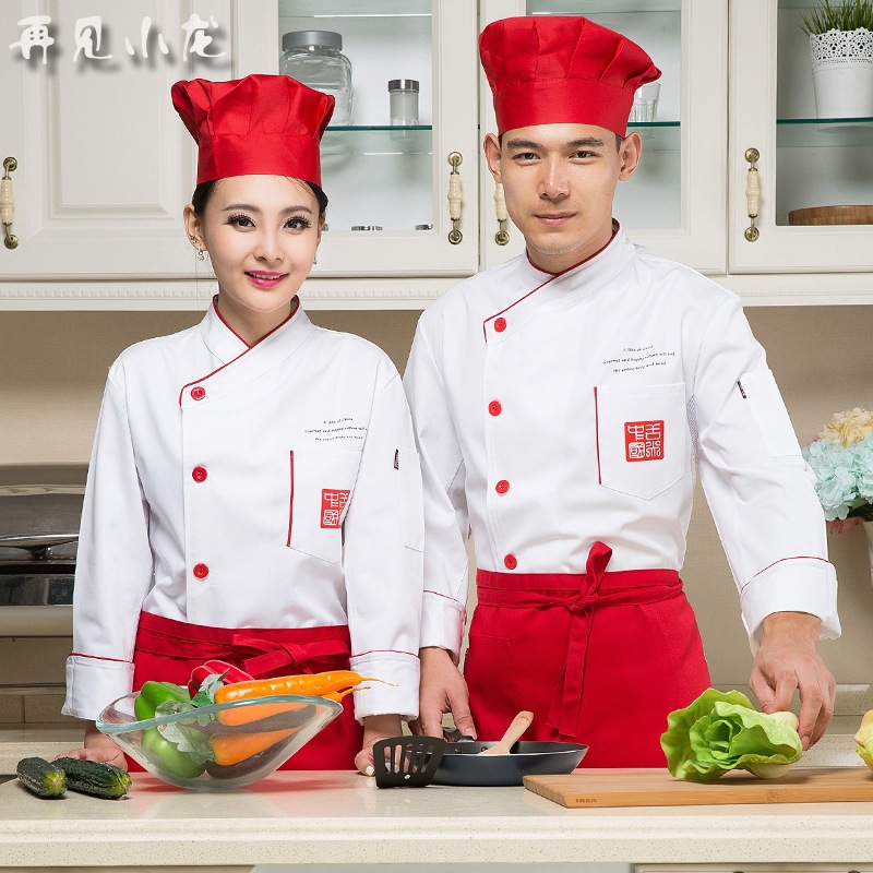 Chef's Uniform Long Sleeve Female Outfit Hotel Chef Clothing Women Chef Jacket Bakers Uniform Plus Size B-5595: Style A / XXXL