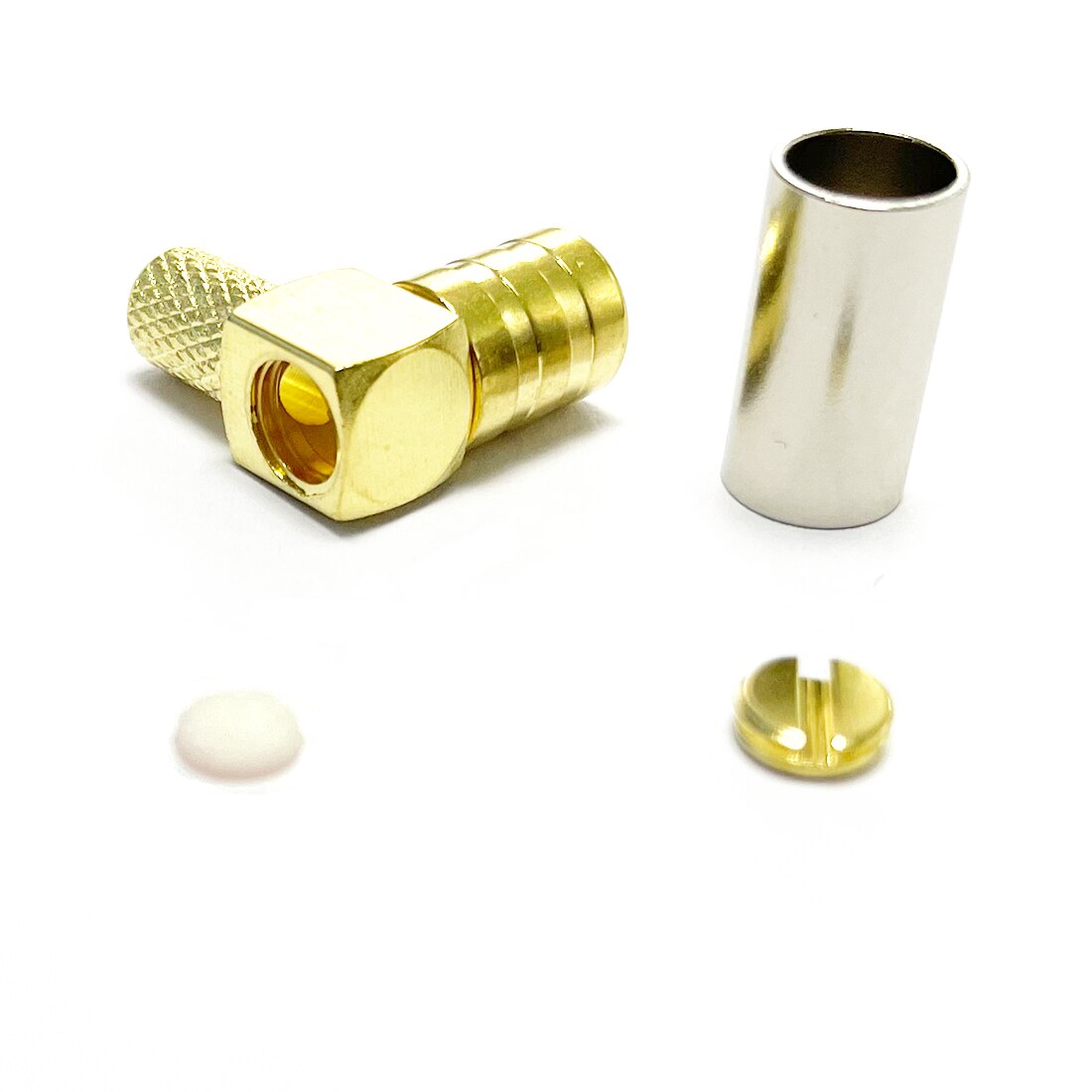 1pc SMB Female Jack RF Coax Convertor Connector Crimp for RG58 RG142 LMR195 Cable right angle Goldplated