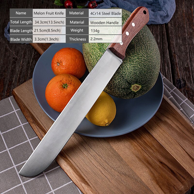 Butcher Cleaver Traditional Kitchen Knife Hammer Stainless Steel Chef Chopper Meat Cooking Knives Long Knife Melon Fruit Knife: B