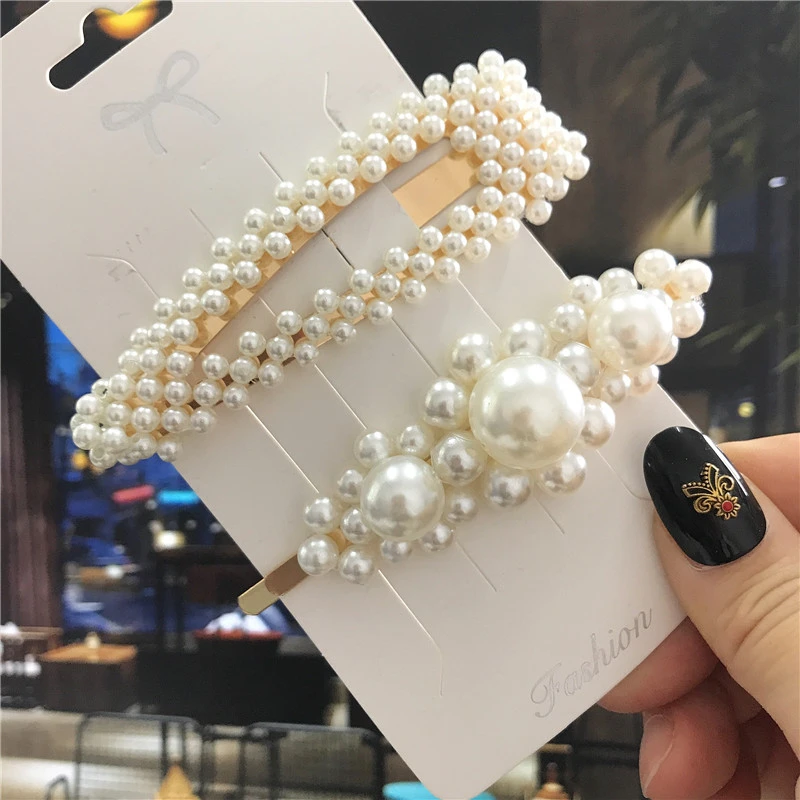 1einstellen Handgemachte Perlen Haar Clips Stift für Frauen Geometrische Blume Barrettes Headwear Mädchen Süße Haarnadeln Haar Zubehör: Lavendel