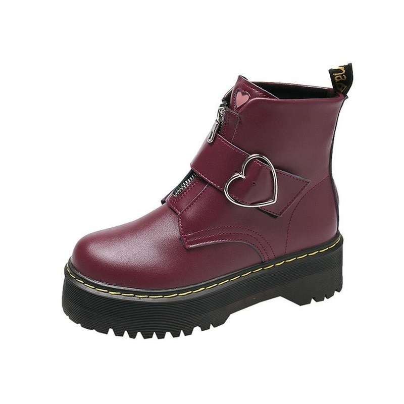 neue Stiefel frauen Dicken Boden Kurze Stiefel Motorrad Stiefel Kurze Stiefel Frauen Zapatos De Mujer