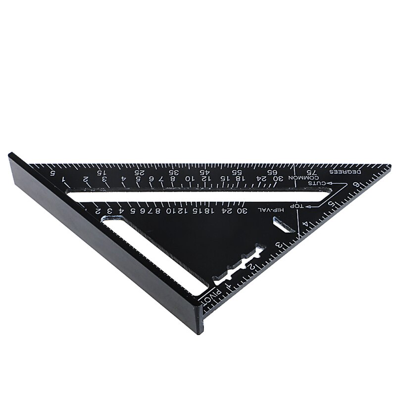 7\" System Black Aluminum Alloy Measure Speed Square Roofing Triangle R9JF