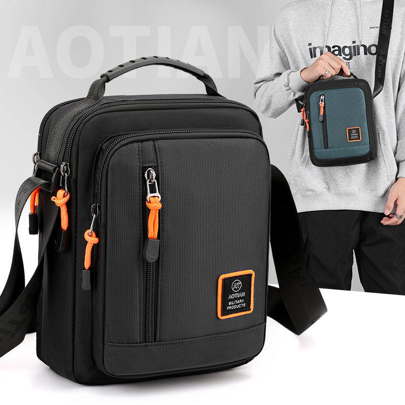 Bolso de hombro para hombre, bolso pequeño impermeable para teléfono móvil, bolso de mensajero para hombre, bolso cuadrado, bolsos cruzados de viaje