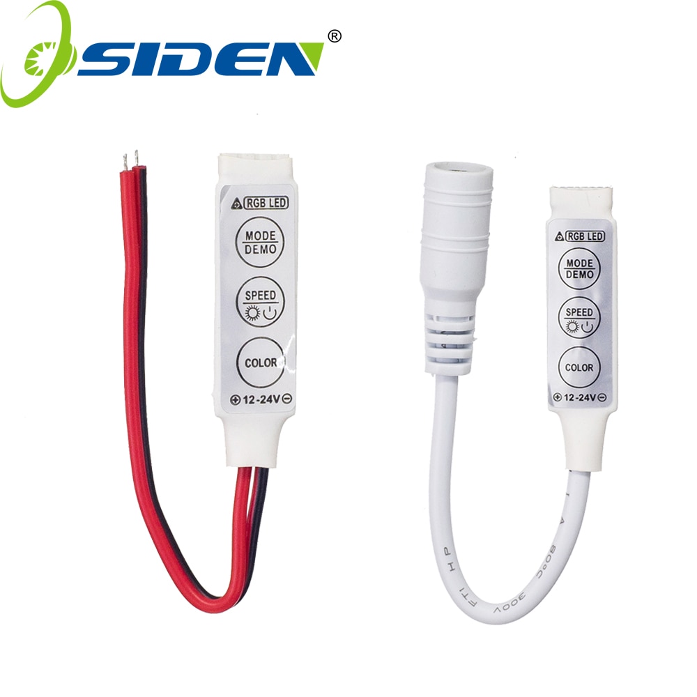 OSIDEN LED Strip RGB Controler DC12V Mini 3 Key LED RGB Controller voor RGB LED TapeLight 5050 3528