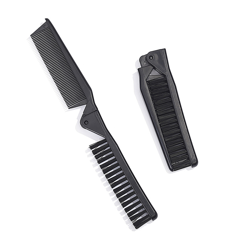 Soft Boar Bristle Hair Comb Portable Travel Beard Brush Foldable Massage Anti Static Hairdressing Styling Tool Women Men