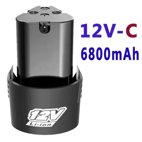 .Universal 12V 6800mAh Rechargeable Li-ion Lithium Battery For Power Tools Electric drill Electric Screwdriver Battery: Red