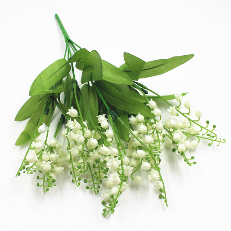 Liljekonvalj plast campanula konstgjord blomma utomhus inomhus klockblomma trädgård blomma brud håller bröllop dekoration: Default Title