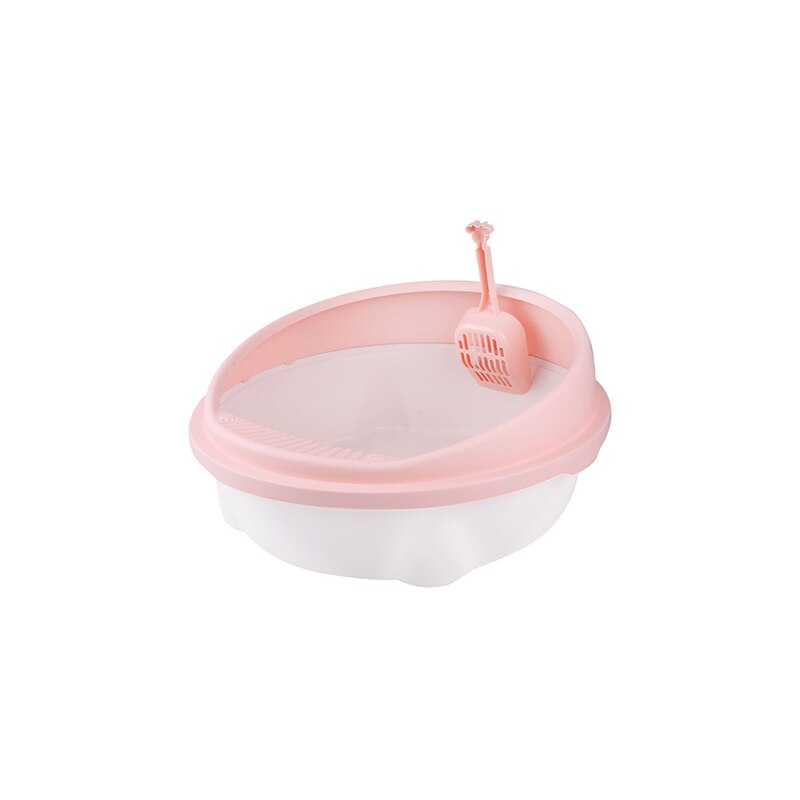 Pet Dog Toilet Cat Litter Box Tray Teddy Splash-Proof Toilet With Cat Litter Scoop Puppy Cat Indoor Semi-Enclosed Litter Box: White