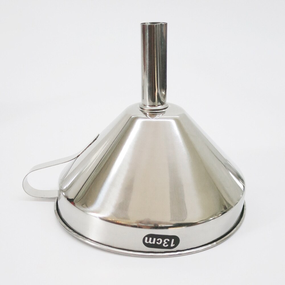 Embudo de cono de acero inoxidable, 11/13/15cm, tolva líquida de aceite de vino, herramienta para el hogar, utensilios de cocina, Bar y comedor