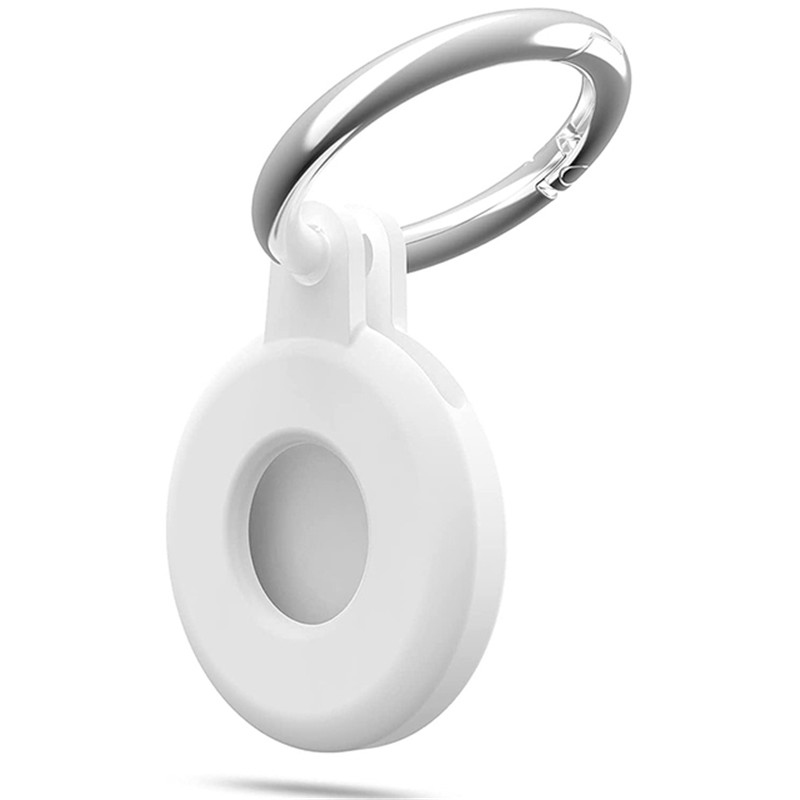 Silikone etui, fuldt cover, nøglering til apple airtag, telefon, kæledyrsfinder, tracker, tyverisikker, airtag-cover til airtags: Khaki