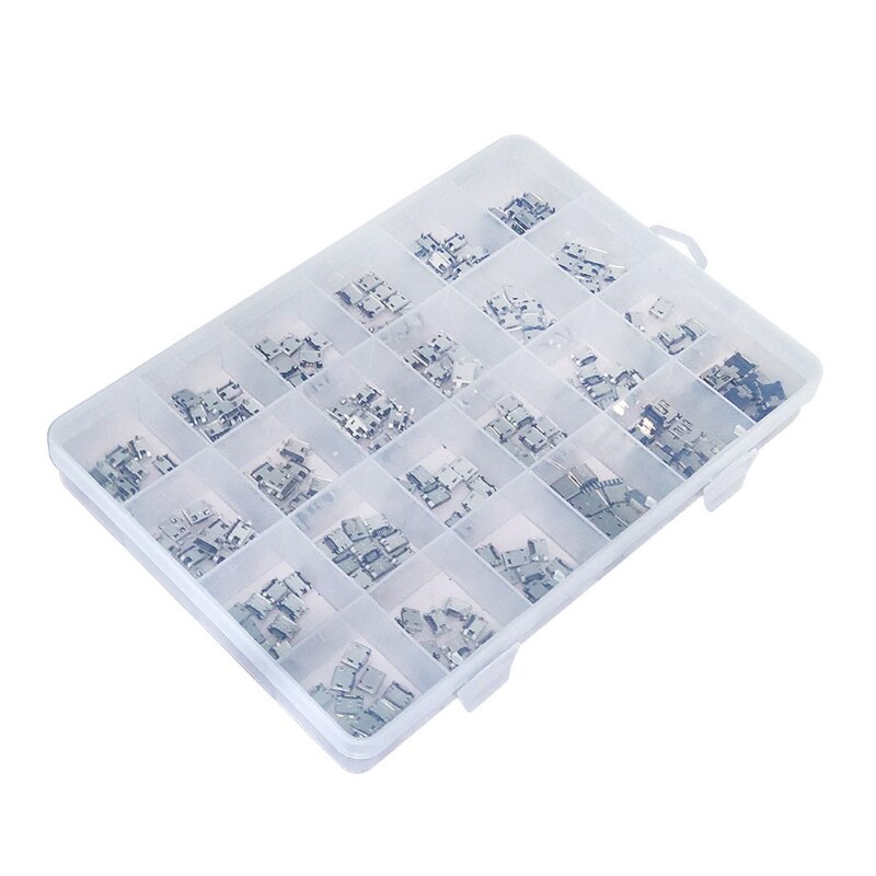 Micro-USB Connector 24 Models Charging Port for Mobile,Tablet GPS 240Pcs/Set Standard Micro Port Female Solder Plug Jack Socket