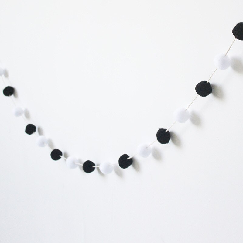 3m wollen bollen handgemaakte slaapkamerdecoratie muurdecoratie huisdecoratie ornament hangende babykamer pompom slinger decoratie kinderkamer kinderen