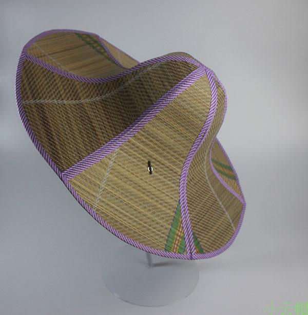 Summer Sun Straw Caps Women Men Beach Folding straw hat: purple / S