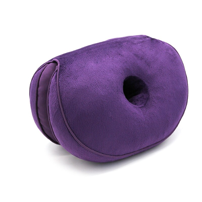 Memory Foam Orthopedic Seat Cushion Dual Comfort for Chairs of Beautify Hip Lift Up Multifunction Throw Cushion Chair Pad: Purple