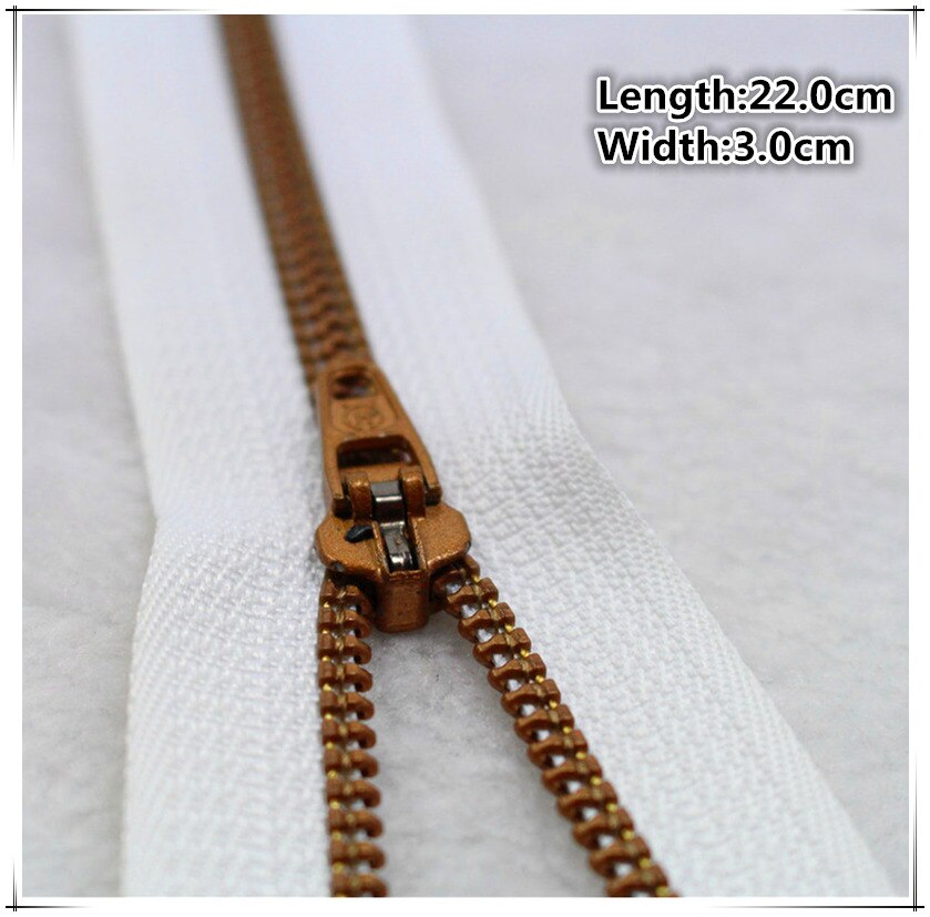 22cm 3# 20pcs/lot white Metal Zipper for Sewing zip Garment Accessories Jeans Zippers Cremalleras DIY tools zipper,08: Default Title