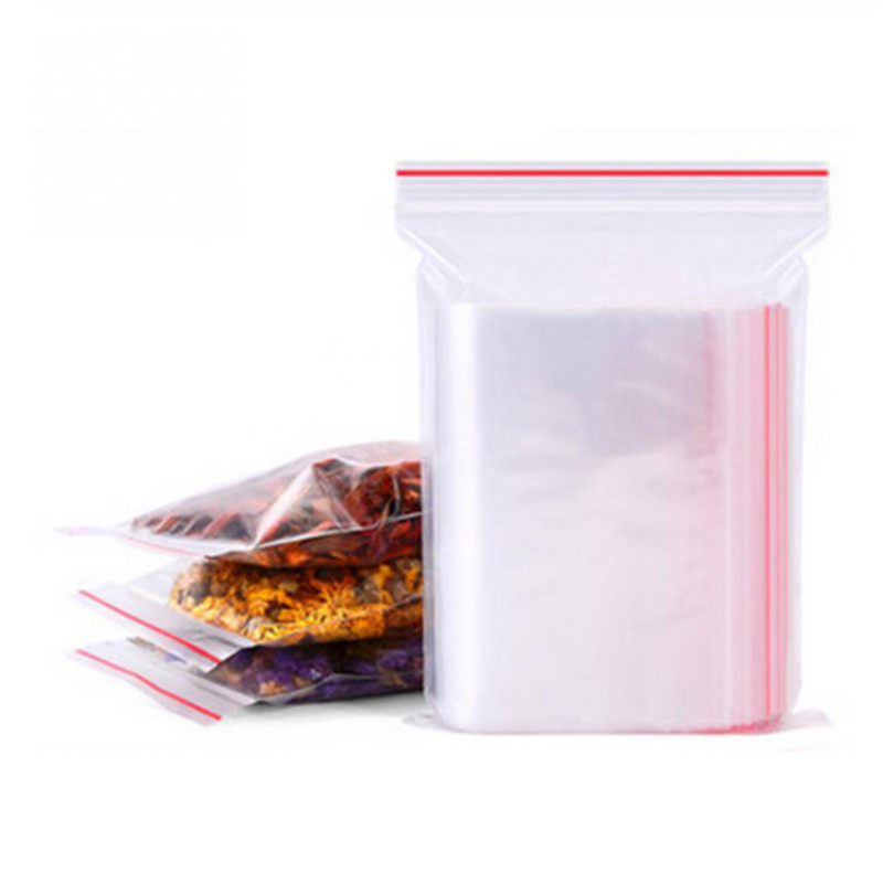 50 st zip lock ziplock-påsar klar matförvaringspaket liten smyckeförpackning återförslutbar vakuumförvaringspåse tjock färsk påse