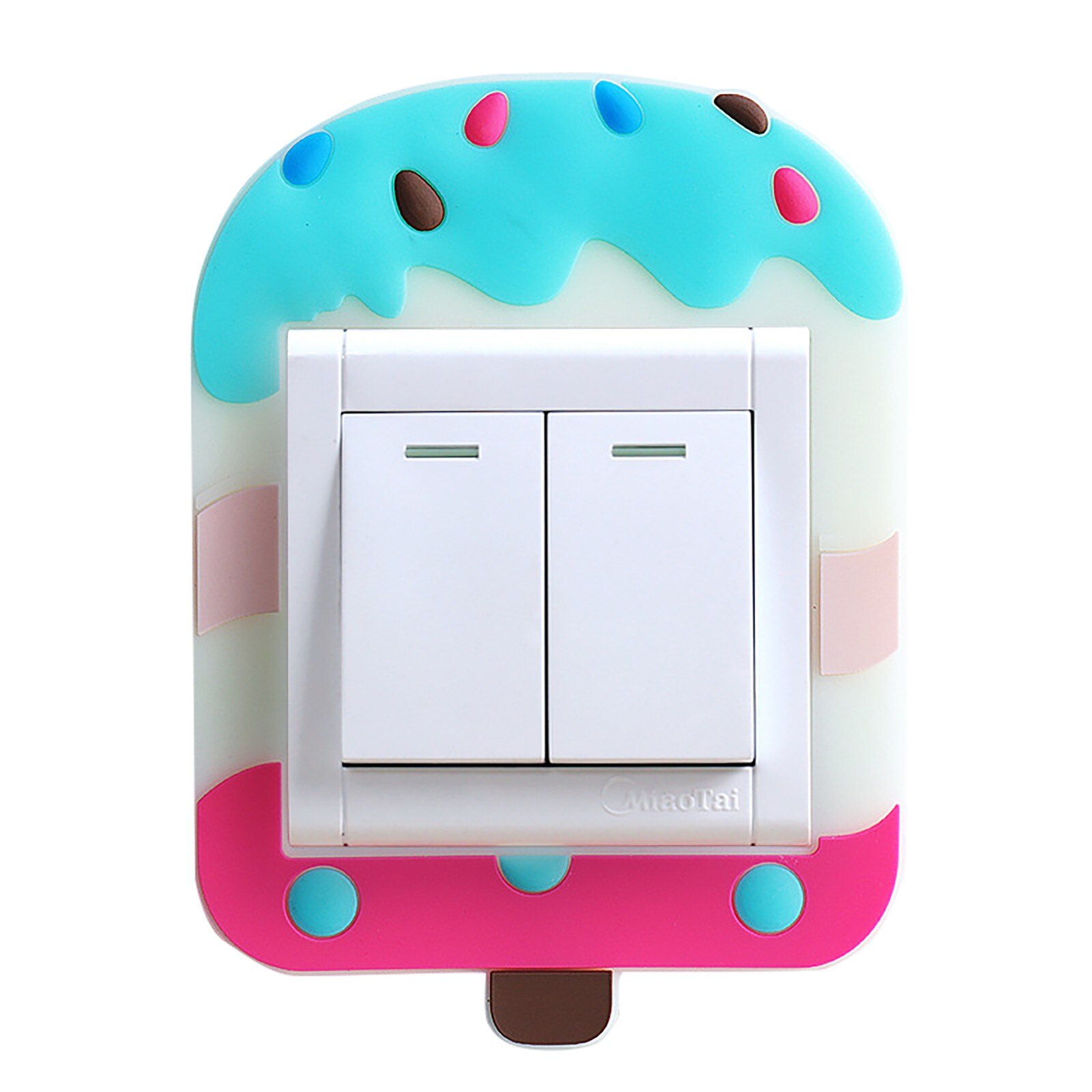 kreskówka Pattn obudowa przełącznika wystrój pokoju 3d silikonowe na-wyłączony naklejka strąk włącznik światła gniazdo z przełącznikiem naklejki ścienne naklejka robić dziecięcego pokoju # p30: B