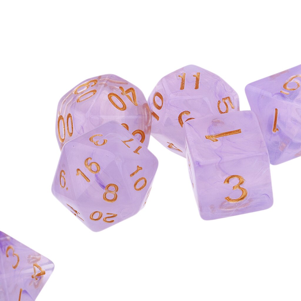 Pack  of 14 ädelstenar polyedriska tärningar set  d4 d6 d8 d &d trpg spel gul