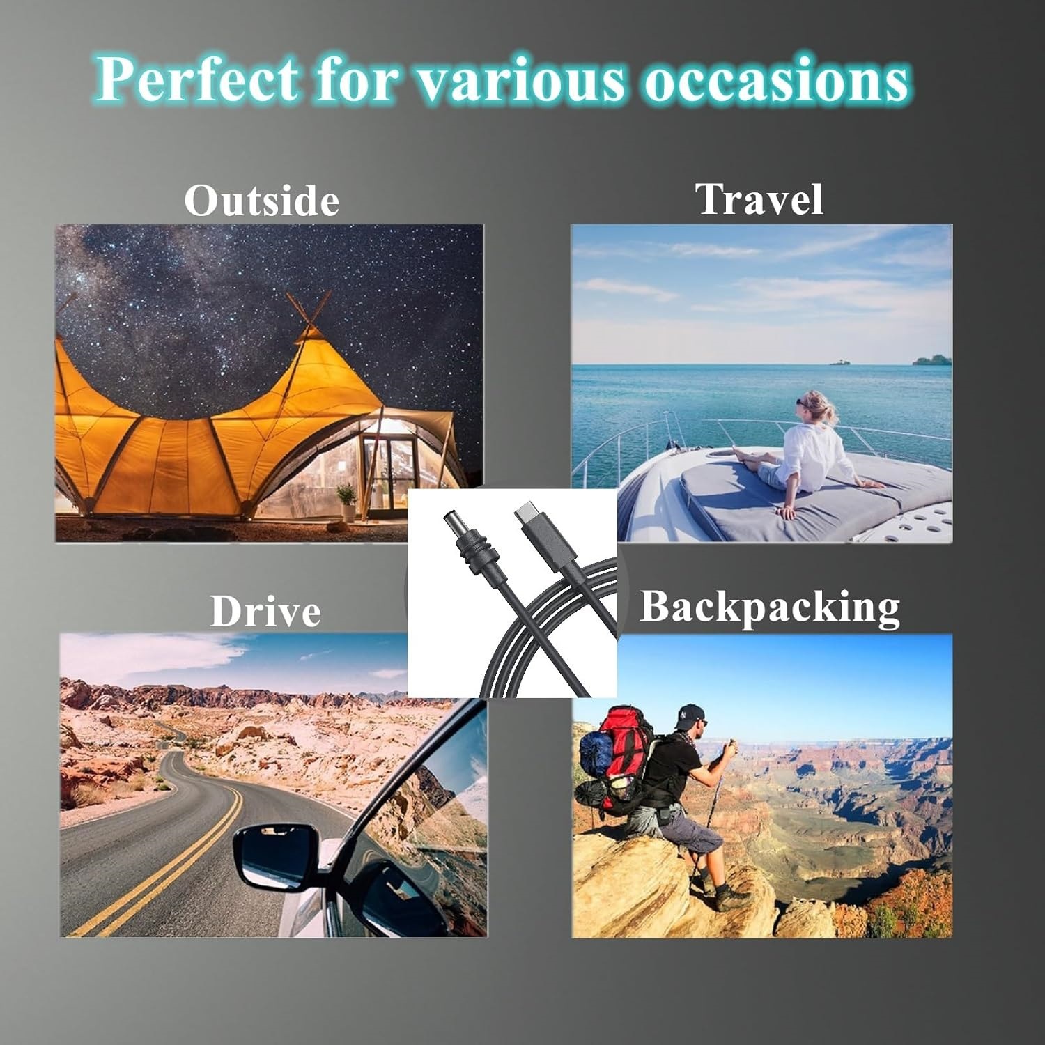 For StarLink 2M USB C to DC Power Cable for Starlink Mini USB Type-C Input to Waterproof Power Cable fit Starlink Gen3 Mini