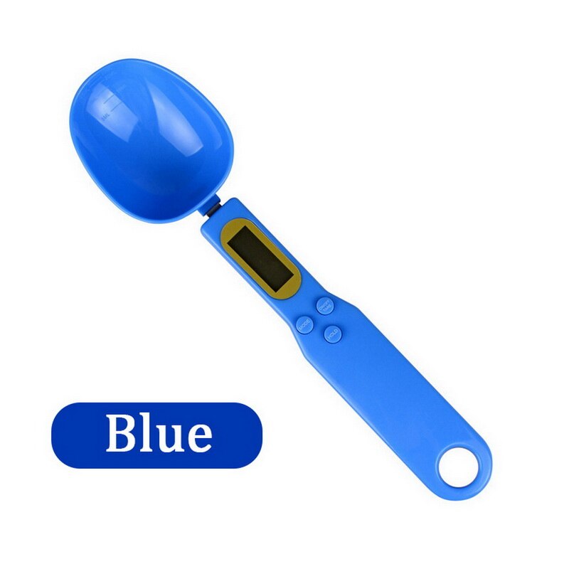 500g 0,1g capacidad café té balanza electrónica Digital cuchara medidora de cocina Dispositivo de pesaje pantalla LCD CookingNew: blue 500g 0.1g