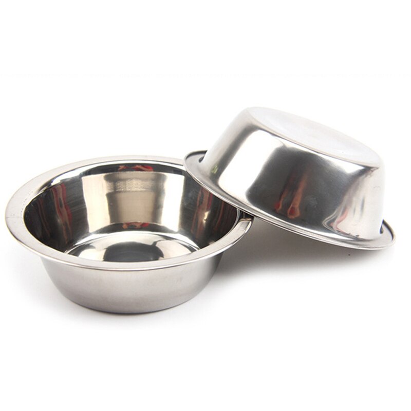 Stainless Steel Double Bowl Dog Cat Feeder Raised Stand Raised Dish Feeding Pet Water