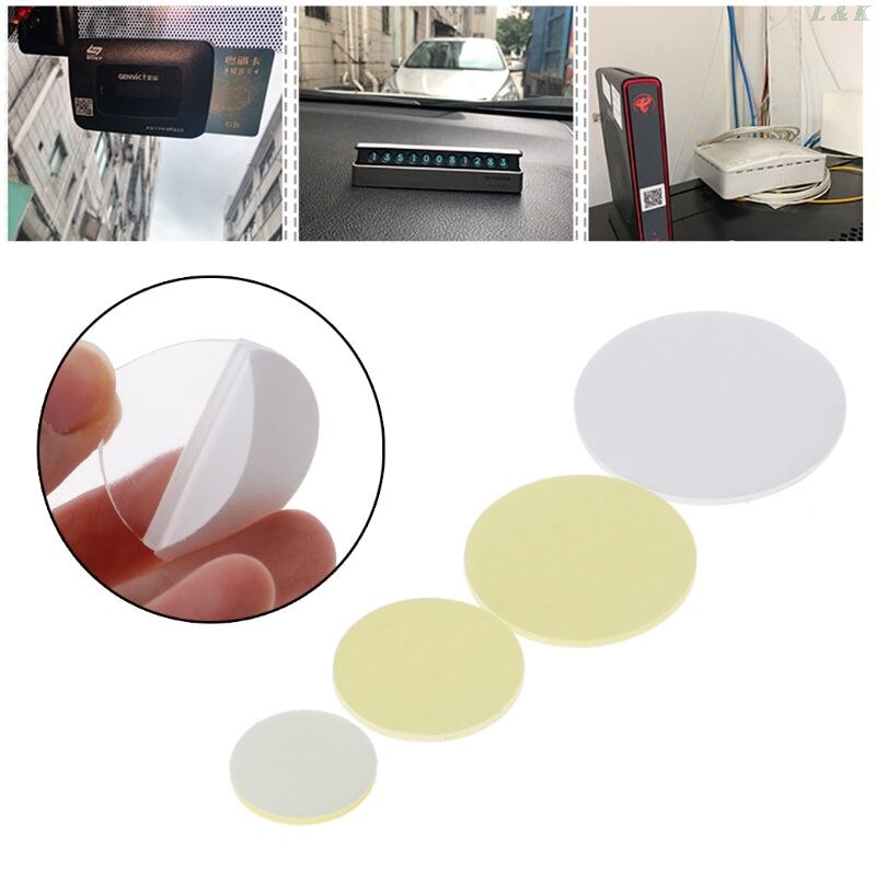 Pegatinas de silicona de doble cara, transparentes e invisibles, 100 Uds., autoadhesivas, pegatinas de puntos L29K