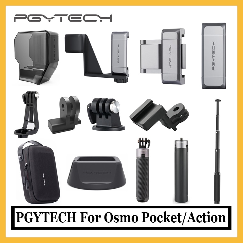 PGYTECH do akcesoriów Dji Osmo Pocket/Osmo Action przez uniwersalne mocowanie statywu Mini uchwyt Mini futerał do przenoszenia oryginalny w magazynie