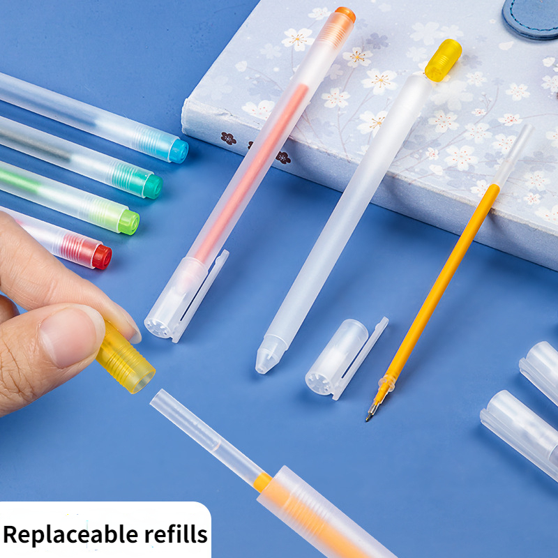 Ensemble de stylos colorés multicolores, 6/12 pièces, stylo à encre 0.5mm, stylo à pointe Fine, coloriage, dessin, gribouillage, Scrapbook, papeterie pour Journal