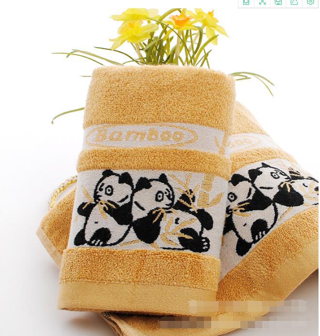 10 stykker panda stil bambus trykning badehåndklæde superabsorberende moderne enkel cool strand bad håndklæde