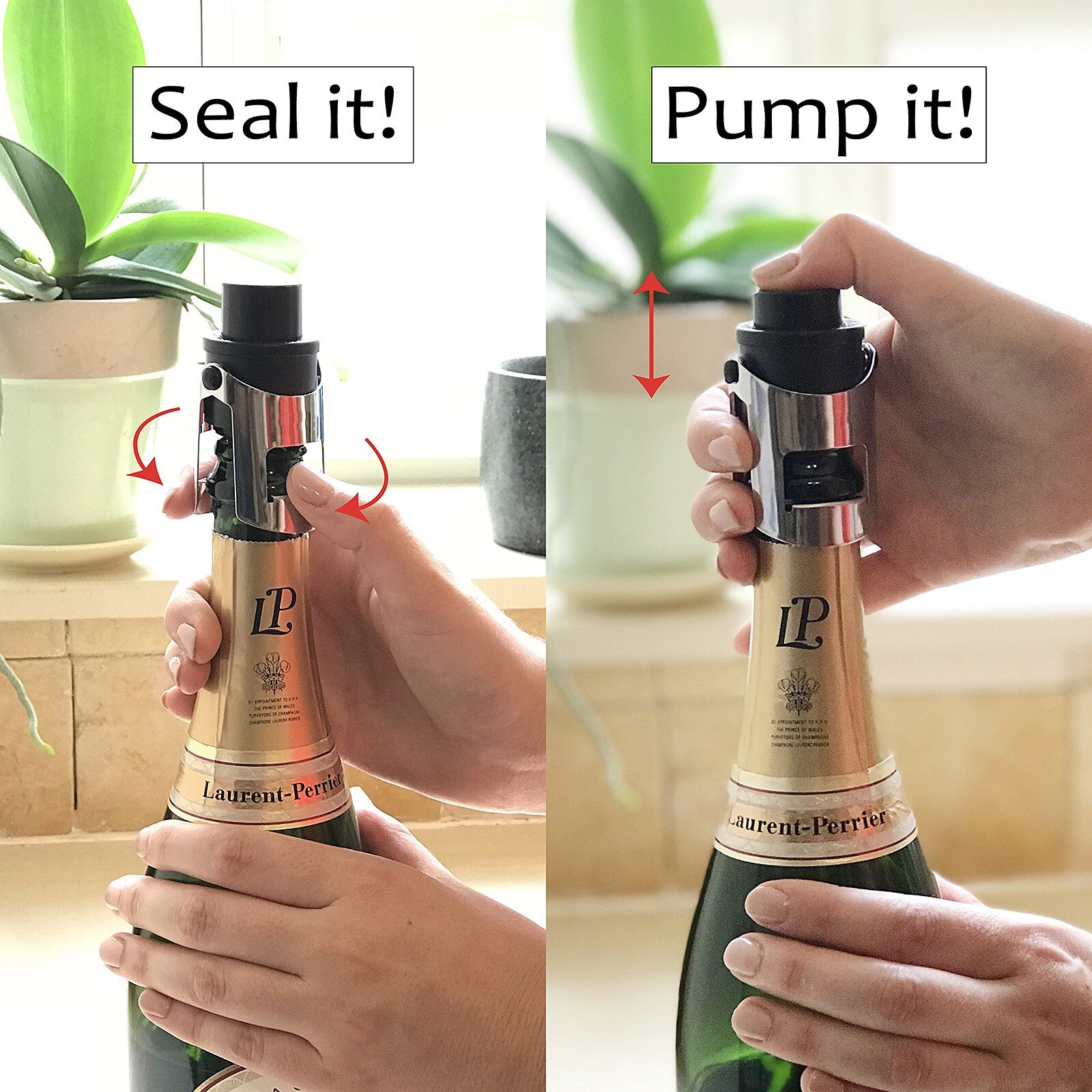 Champagne Bottle Stopper Stainless Steel Sparkling Grape Wine Bottle Plug Vacuum Sealer Bottle Liquor Flow Stopper Cap Bar #P2