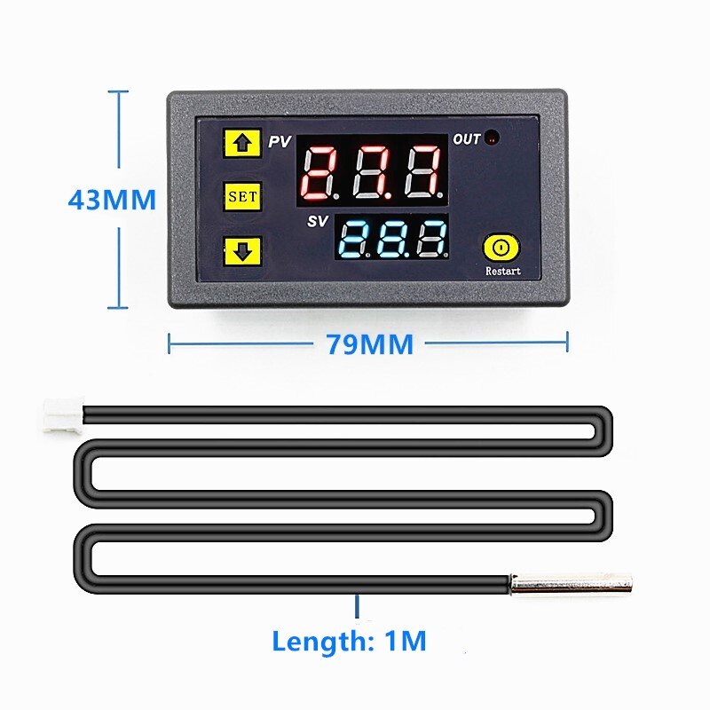 1 Pc Dc 12 V/24 V/110 V-220 V Ac Led Digitale Temperatuurregelaar Thermostaat thermometer Temperatuur Schakelaar Sensor Meter