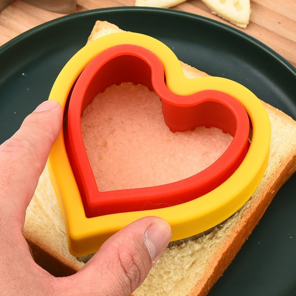 Máquina cortadora y selladora de sándwiches, cortadora de plástico para galletas, herramientas de cocina para el hogar, moldes para hornear, corte