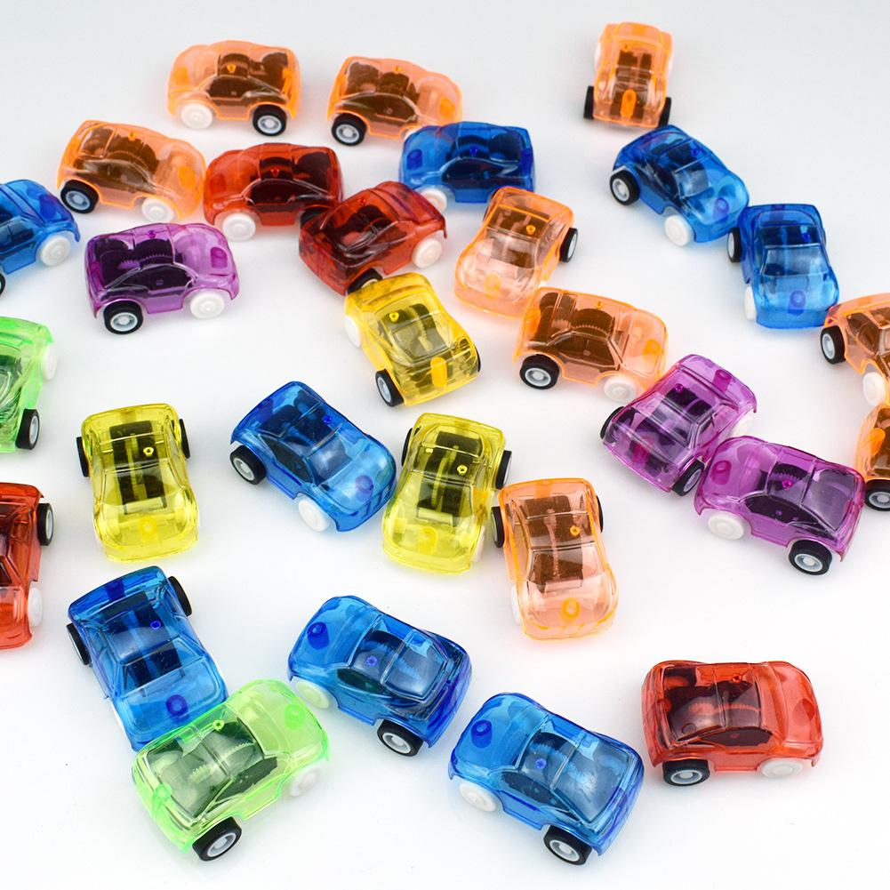 RCtown 5 stks/set Mini Transparante Candy Kleur Pull Back Auto Kinderen Speelgoed Awards Willekeurige Kleur