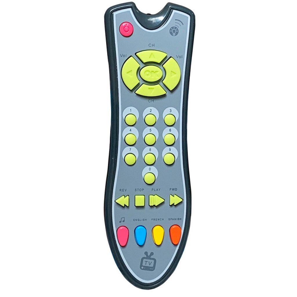 Kids Musical TV Remote Control Toy with Light and Sound Early Education Learning