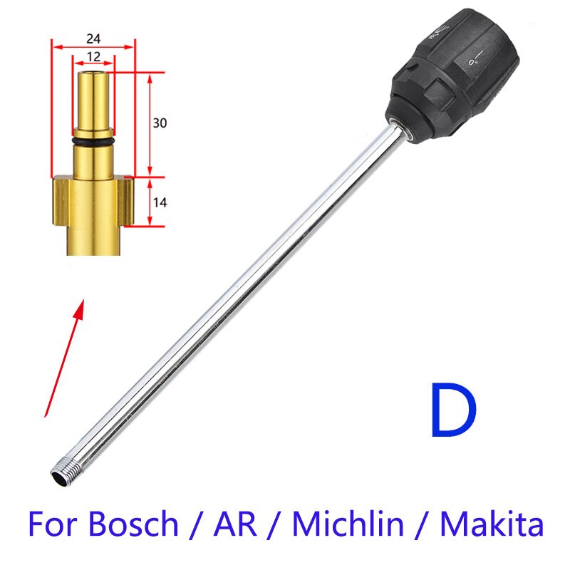 Pressure Washer Metal Wand Tips Water Spray Lance Spear Quick Jet Tips Washer nozzles for Karcher Bort Nilfisk Bosch Lavor spear: Orange