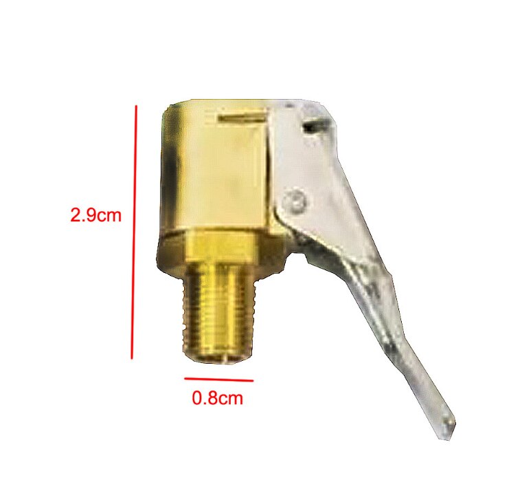 Bil auto messing 8mm dæk hjul dæk luftpatron inflator pumpe ventil klip klemmestik adapter biltilbehør til kompressor
