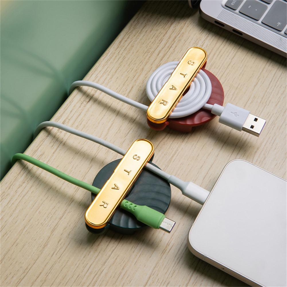 2Pcs/Set Wire Organizer Chic Fall-Prevention Attractive Wire Organizer 4 Colors Wire Hook