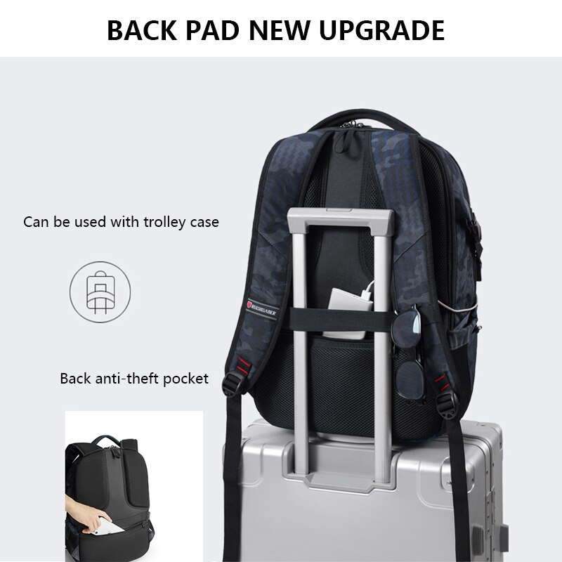 2022 Waterproof Man Backpack Fit 17inch Laptop USB Charging Backpack Women Oxford Travel Male Bag Vintage School Bag Mochila