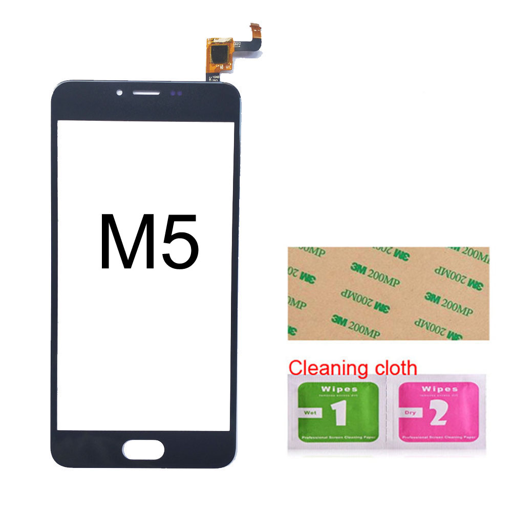 5.2 ''ekran dotykowy robić MeiZu M5 M5S ekran dotykowy Digitizer czujnik wymienny szklany płyta: M5 czarny