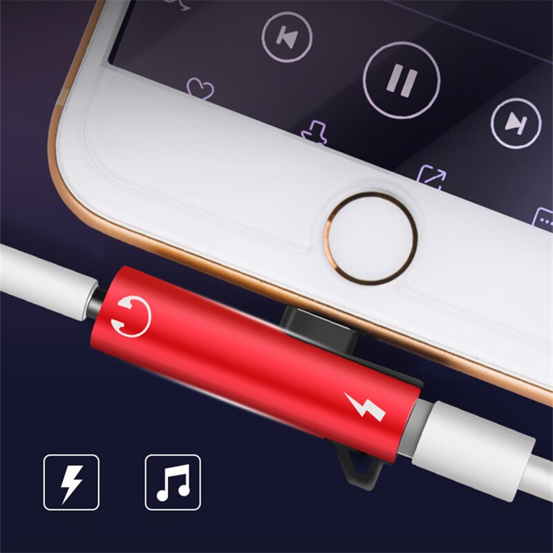 Metalen 2 In 1 Audio Adapter Verlichting Naar 3.5Mm Jack Connector Voor Iphone X Xr Xs 11 12 Pro max 7 8 Plus Opladen Converter Adapter